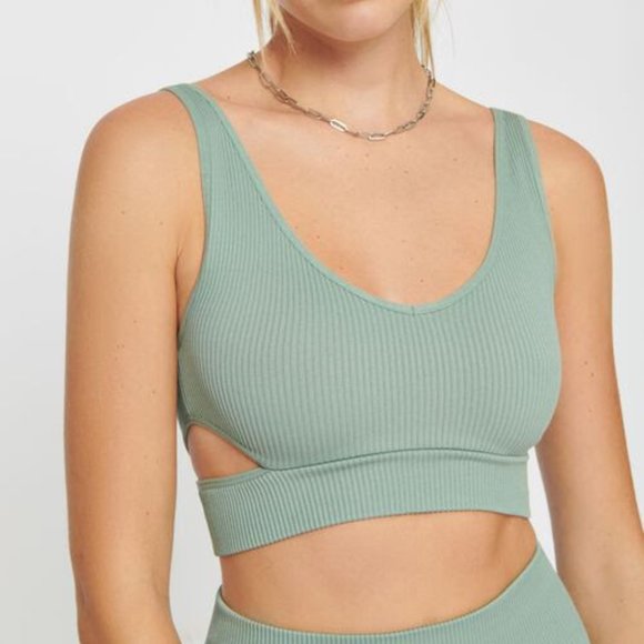 Dynamite Turquoise Bra Top and Legging Set - Picture 2 of 8